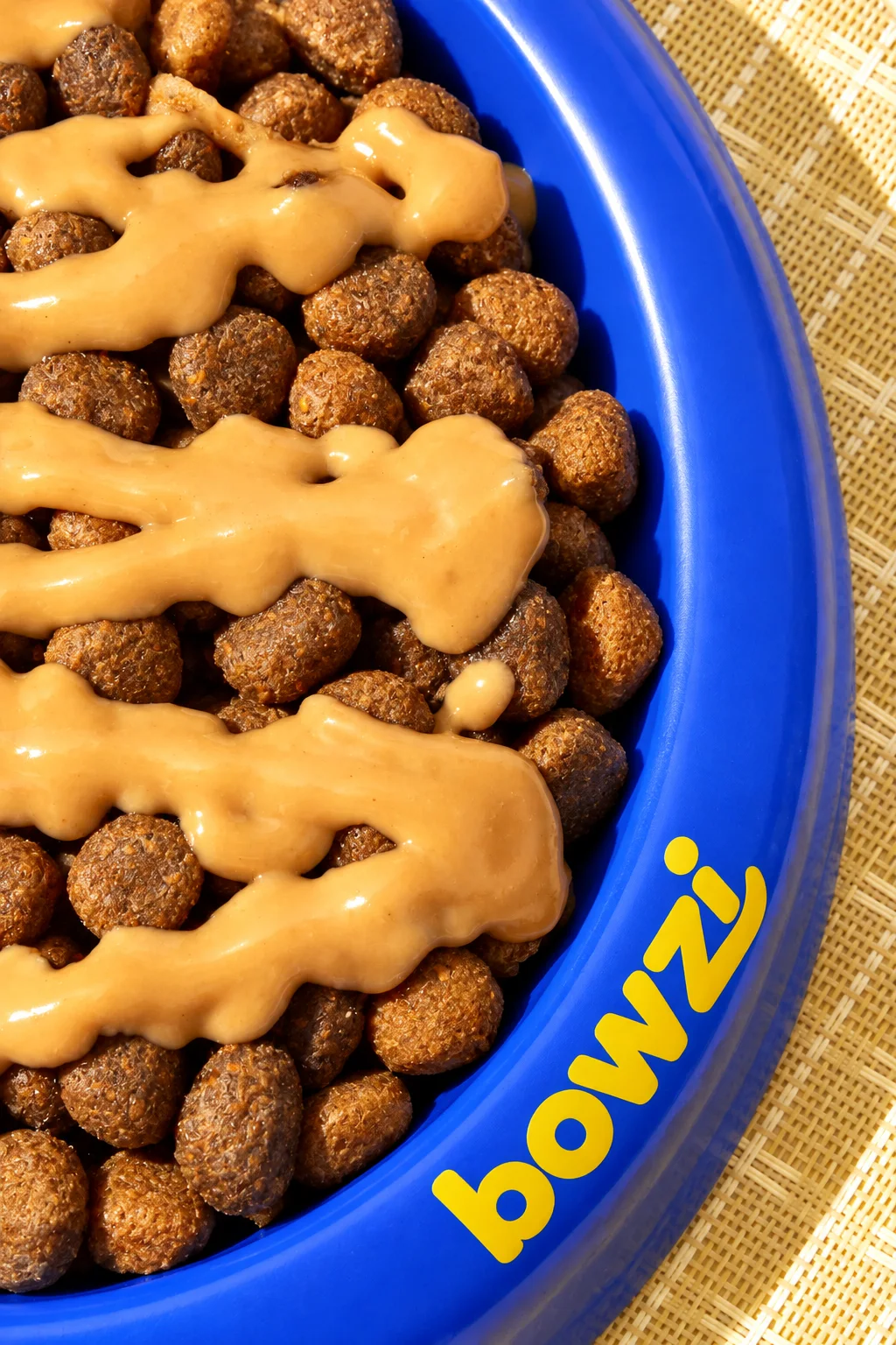 Dog kibble with Bowzi topper